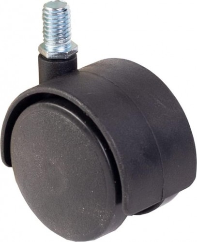 Колесная опора мебельная TOR TWT 50 черное, болтовое крепление, д. 50 мм 1027283