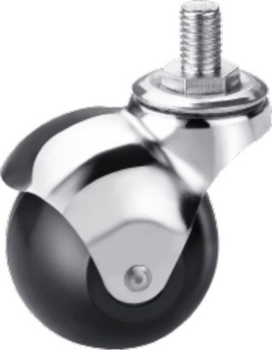 Колесная опора мебельная TOR SCmt 25 (штырь, серая резина) 50 мм. 1027290