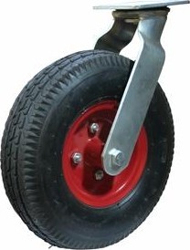 Колесная опора пневматическая LONGWAY PRS100 поворотная, платформенное крепление