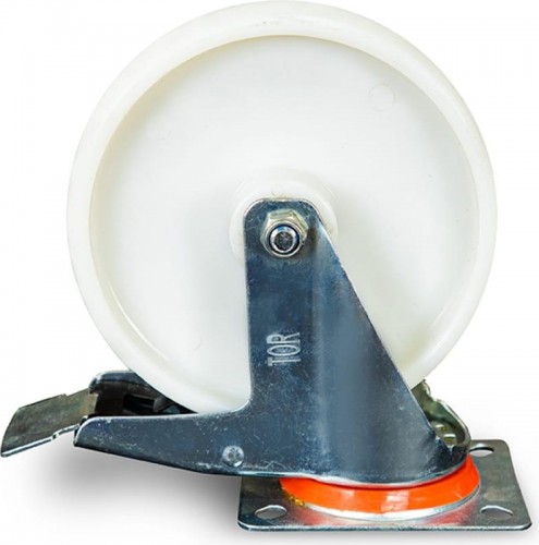 Колесная опора промышленная TOR SRCnb 80 полиэтилен 200 мм (площадка, поворотн., тормоз) 1024191