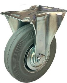 Колесная опора промышленная MFK-TORG FC93 неповоротная  85 мм серая резина 4002085