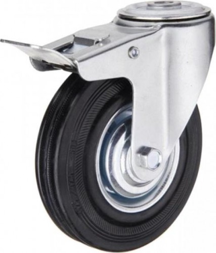 Колесная опора промышленная MFK-TORG 207-100 поворотная болт М12 с тормозом 100 мм 4005100