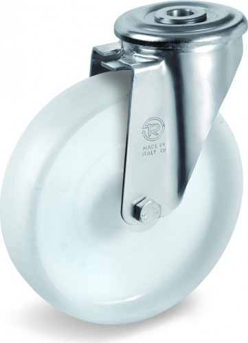 Колесная опора промышленная TELLURE ROTA 687 701 поворотная, диаметр 80мм, грузоподъемность 180кг,  687701