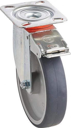Колесная опора промышленная TELLURE ROTA 716 606 поворотная с тормозом, диаметр 200мм 716606 - изображение 2