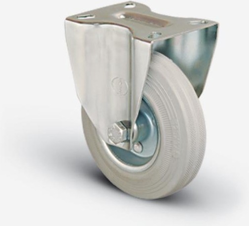 Колесная опора промышленная MFK-TORG EM02-SPRg-150 неповоротная 150 мм серая резина