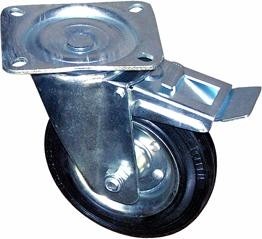 Колесная опора промышленная LONGWAY SRCb 97 поворотная, усиленная, с тормозом D-80 мм 01210880