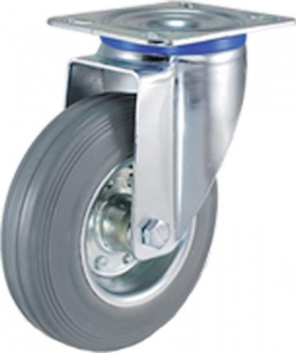 Колесная опора промышленная TOR SC 63 f 160 мм (площадка, поворотн., серая рез., роликопод 1027203