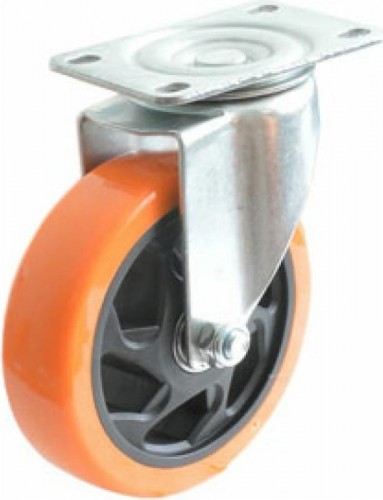 Колесная опора промышленная TOR SCM 93 полиуретан 75 мм (поворот., площадка, втулка сколь 1027241