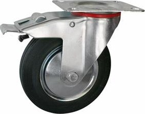 Колесная опора промышленная LONGWAY SCb 55 поворотная с тормозом, D-125 мм 01210460