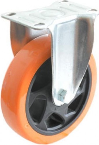 Колесная опора промышленная TOR FCM 46 полиуретан 100 мм (неповорот., площадка, втулка ск 1027245