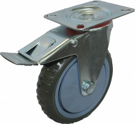 Колесная опора промышленная MFK-TORG LIT4002125 поворотная с тормозом 125 мм 4003125-ЛИТ
