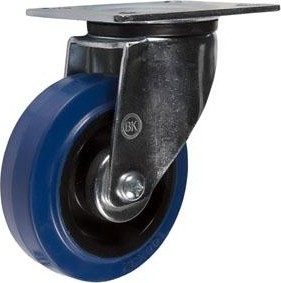 Колесная опора промышленная LONGWAY SCL 42 поворотная, синяя резина, D-100 мм