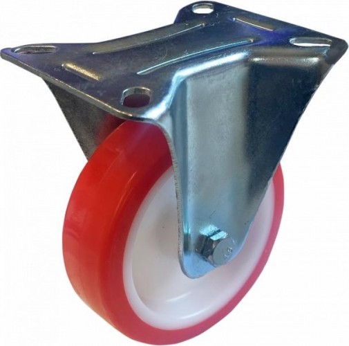 Колесная опора промышленная MFK-TORG FNP42 полиуретан, обод нейлоновый, неповорот.,100мм 52021100