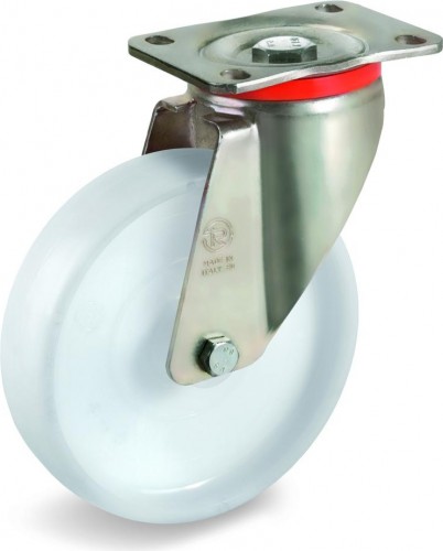 Колесная опора промышленная TELLURE ROTA 684 976 поворотная, диаметр 200мм, грузоподъемность 750кг, 684976