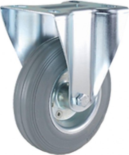 Колесная опора промышленная TOR FC 54 f 125 мм (площадка, неповоротн., серая рез., роликоп 1027208