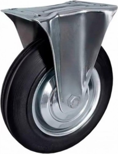Колесная опора промышленная TOR FRC 80 усиленное 200 мм (площ., непов., черн. рез., ролик 1027193