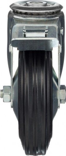 Колесная опора промышленная СТЕЛЛА-ТЕХНИК 4005-125 поворотная с торм., под болт 12 мм, 125 мм, 100 кг - изображение 3