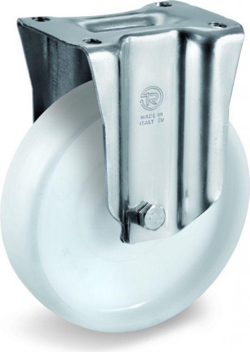 Колесная опора промышленная TELLURE ROTA 685 100 неповоротная, диаметр 65мм, грузоподъемность 120кг 685100