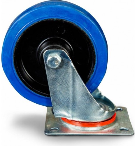 Колесная опора промышленная TOR SRCL 63 поворотное, платф. крепление, синяя резина д. 160  1024391
