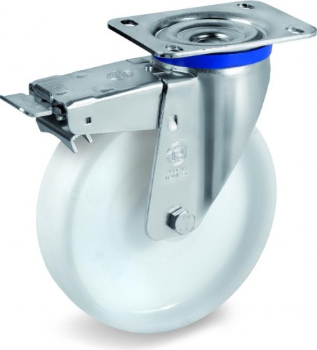 Колесная опора промышленная TELLURE ROTA 684 306 поворотная с тормозом, диаметр 200мм 684306