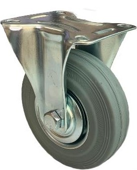 Колесная опора промышленная MFK-TORG FC54 неповоротная 125 мм серая резина 6052125