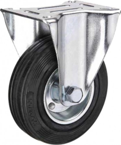 Колесная опора промышленная TOR FC 63 160 мм (площадка, неповоротн., черн. рез., роликоп 1001773