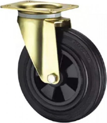 Колесная опора промышленная TOR SC80K для евроконтейнеров 200 мм (пл., пов., черн. рез., 1027292