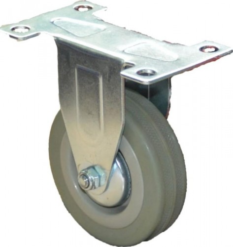 Колесная опора промышленная TOR FRC 55 усиленное 125 мм (площ., непов., черн. рез., ролик 1027191