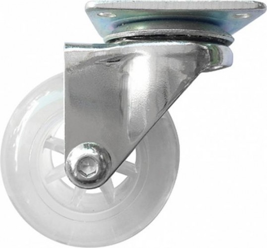 Колесная опора СИБРТЕХ d-50мм прозрачный полиуретан, поворотная 68732
