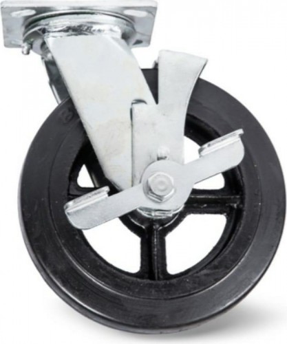 Колесо большегрузное TOR SCdb 42 чугунное 100 мм (поворот., тормоз, площадка, черн. 1003229