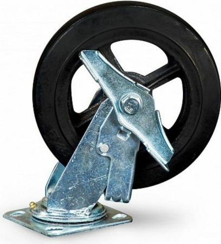 Колесо большегрузное TOR SCdb 55 чугунное 125 мм (поворот., тормоз, площадка, черн. 1024160