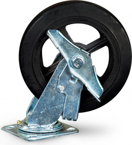 Колесо большегрузное TOR SCdb 80 чугунное 200 мм (поворот., тормоз, площадка, черн. 1024162