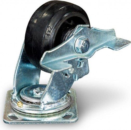 Колесо большегрузное TOR SCdb 42 чугунное 100 мм (поворот., тормоз, площадка, черн. 1024159