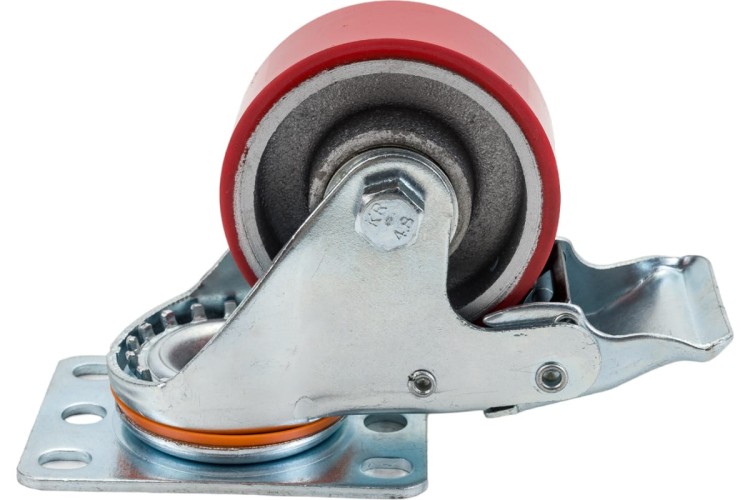 Колесо большегрузное TOR SCpb 93 полиуретан 75 мм, ширина-30 мм (пов., торм., площ. 1027219 - изображение 2