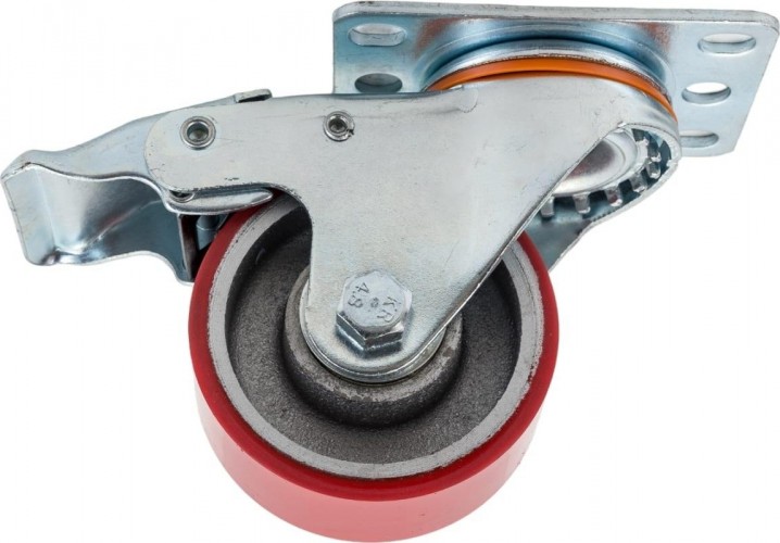 Колесо большегрузное TOR SCpb 93 полиуретан 75 мм, ширина-50 мм (пов., тормоз, площ 1027135