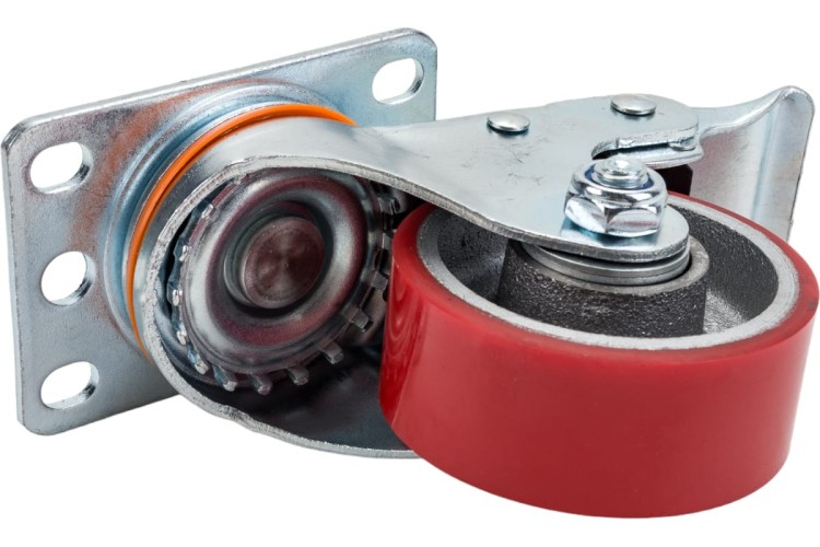 Колесо большегрузное TOR SCpb 93 полиуретан 75 мм, ширина-30 мм (пов., торм., площ. 1027219 - изображение 3