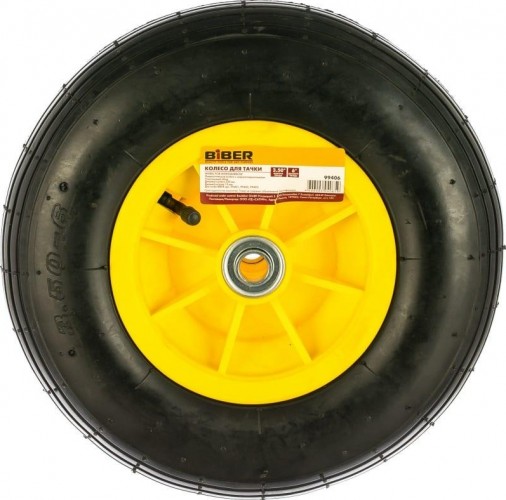 Колесо для тачки Biber 99406 3,5-6" отв.16мм, (д/модели 99401/99402/99403) тов-121016