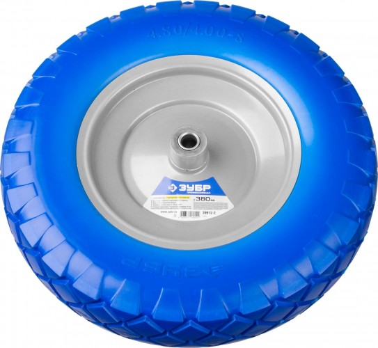 Колесо для тачки ЗУБР КПУ-2 полиуретановое 380 мм 39912-2 - изображение 3