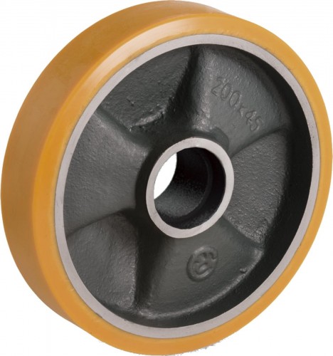 Колесо из алюминия/полиуретан TELLURE ROTA 654224 серия 65, d-150/35 мм, под ось (без подшипника) 8007554032589