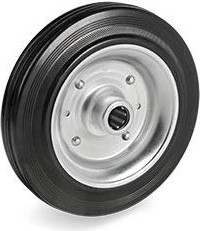 Колесо из черной резины TELLURE ROTA 533109 серия 53, d-280 мм, ось 25 мм  8007554028407