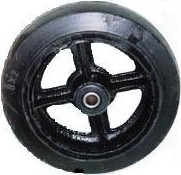 Колесо из литой резины LONGWAY D 63 чугунный обод, D-150 мм 01120030