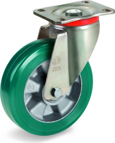 Колесо из полиуретана TELLURE ROTA 627516 серия 62, d-200 мм, поворотное (140х110) 8007554052198