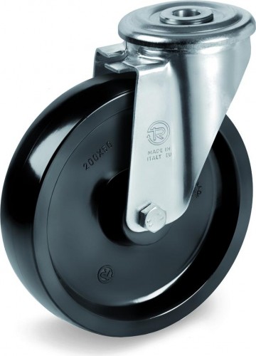 Колесо из термостойкой смолы TELLURE ROTA 676102 серия 67, d-100 мм, до 300 °C, поворот, под М12 мм 8007554051344