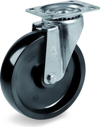 Колесо из термостойкой смолы TELLURE ROTA 677201 серия 67, d-80 мм, до 300 °C, поворот, (100х85) 8007554067741