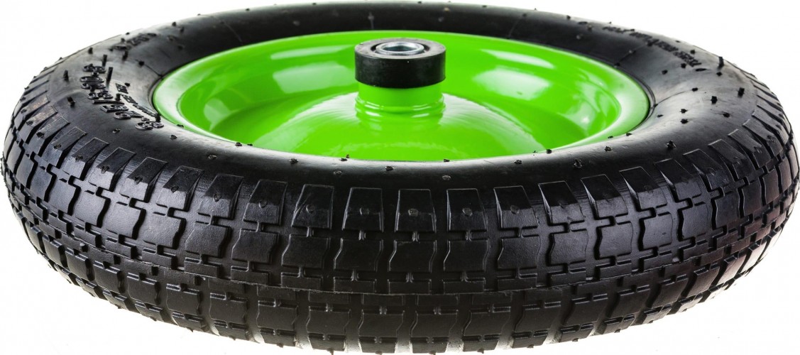 Колесо пневматическое для тачки СИБРТЕХ 3.25/3-8 (длина оси 90мм ,подшипник 16мм) 68973 - изображение 3