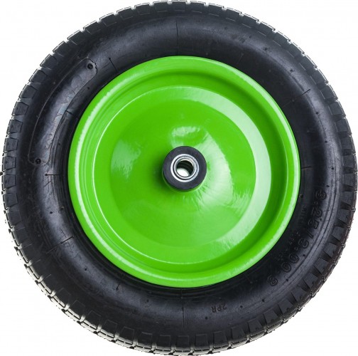 Колесо пневматическое для тачки СИБРТЕХ 3.25/3-8 (длина оси 90мм ,подшипник 16мм) 68973 - изображение 2