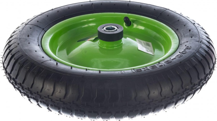 Колесо пневматическое для тачки СИБРТЕХ 3.00-8 (длина оси 90мм ,подшипник 16мм) 68971 - изображение 3