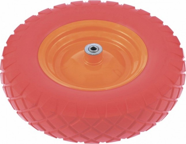 Колесо полиуретановое для тачки PALISAD 4.80/4-8 (длина оси 90мм, подшипник 12мм) 68978