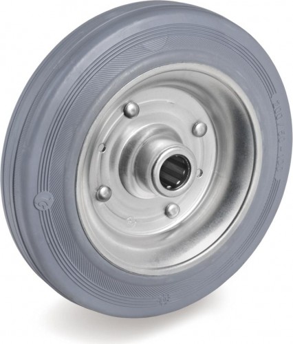 Колесо промышленное MFK-TORG SPRg-200х50 без кронштейна 200 мм серая резина
