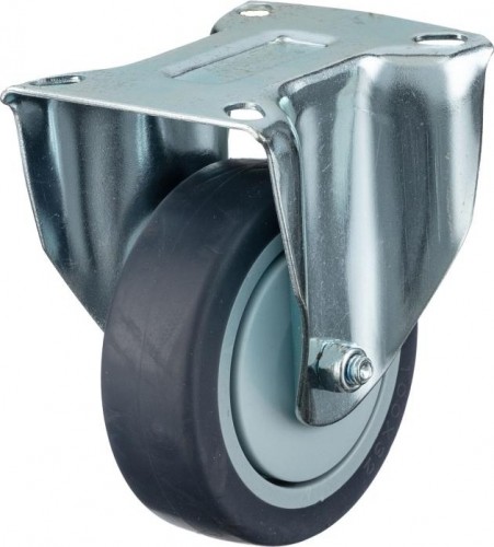 Колесо промышленное СТЕЛЛА-ТЕХНИК N48100TPRF неповоротное, 100мм, 100кг, термопласт. серая рези